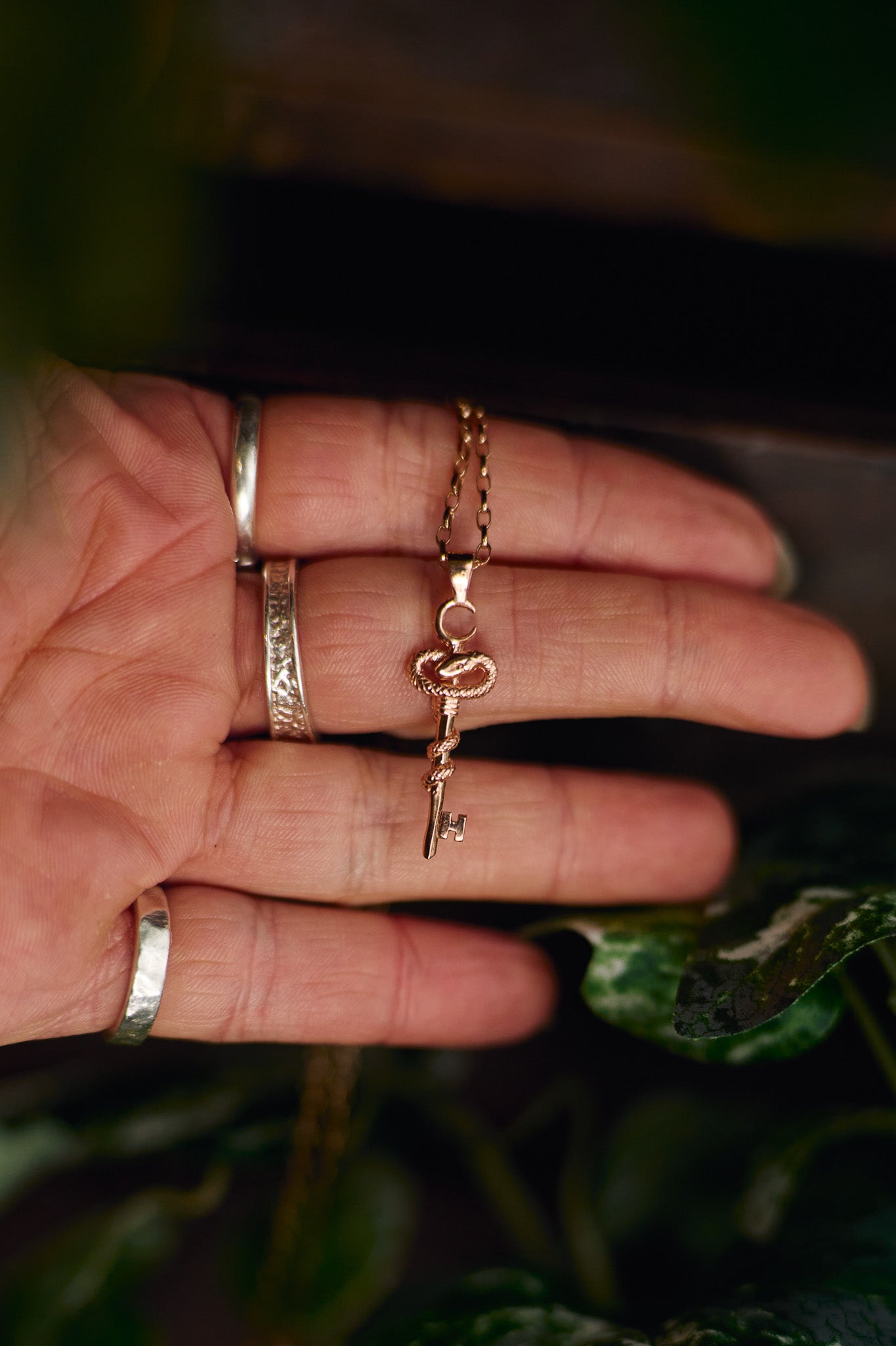 Rose Gold Key of Hecate Pendant – Unlock the Path Between Worlds