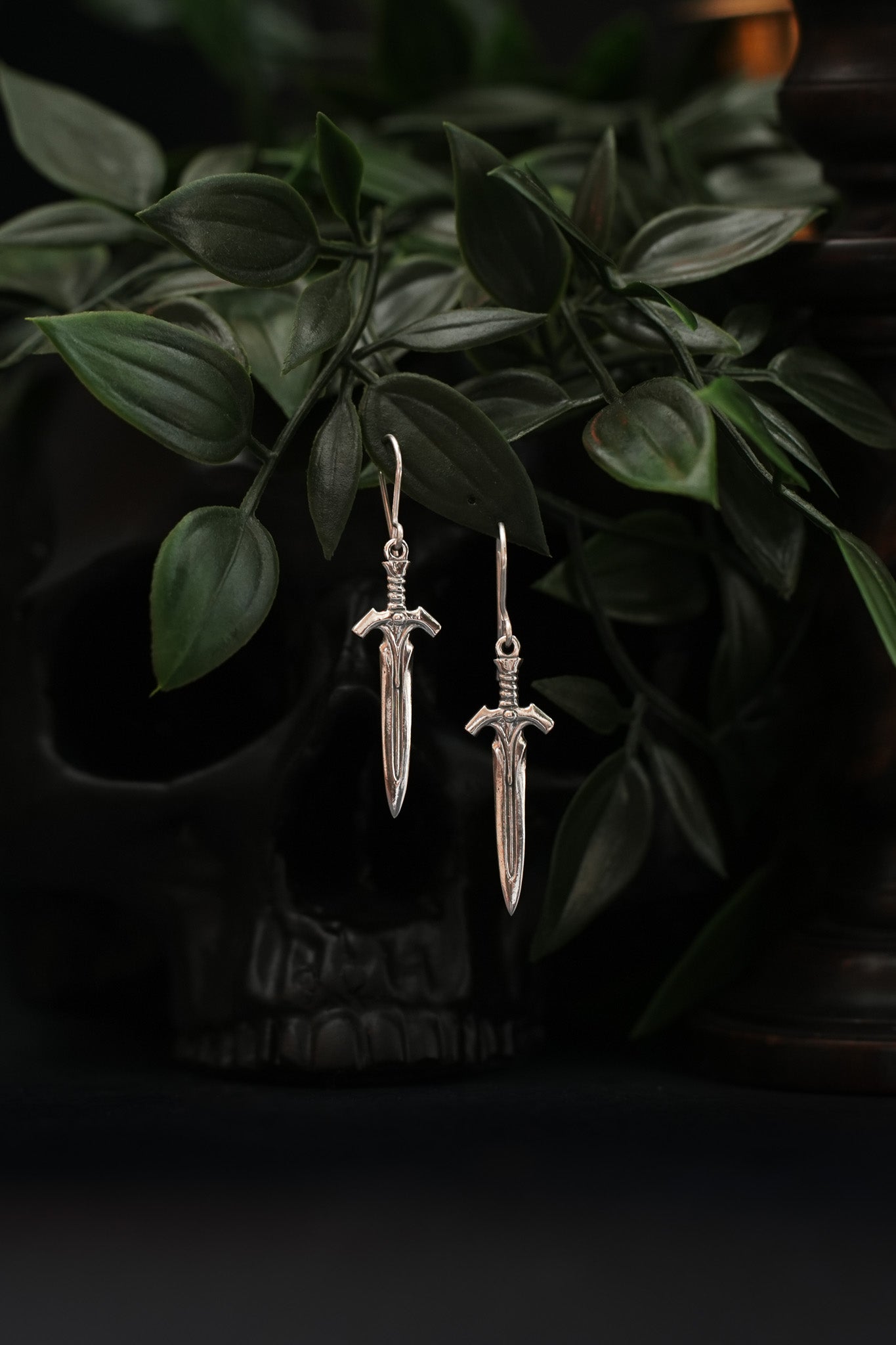 The Watcher - Sword Dangle Earrings