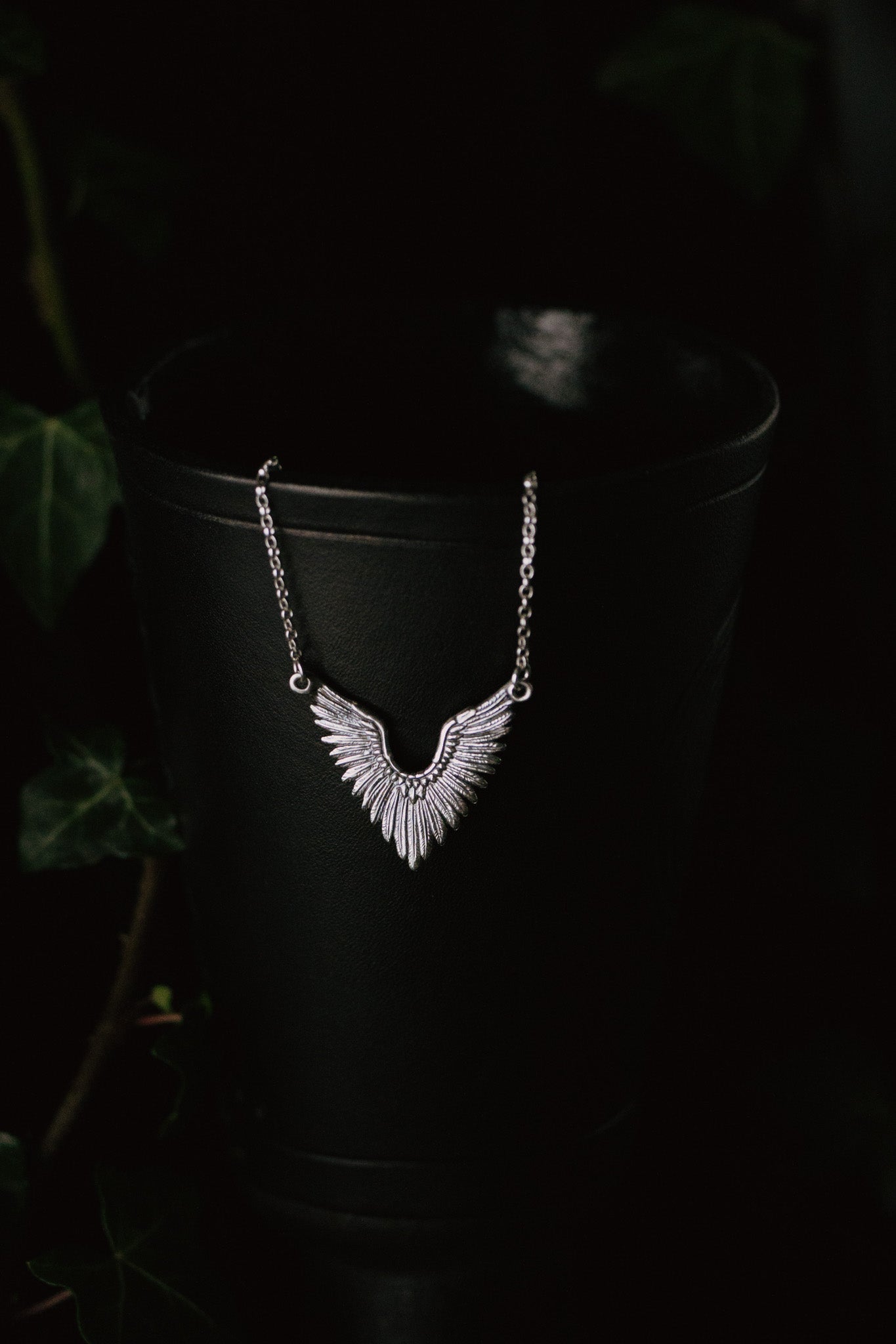 Wings of Valkyrie Raven Wing Necklace