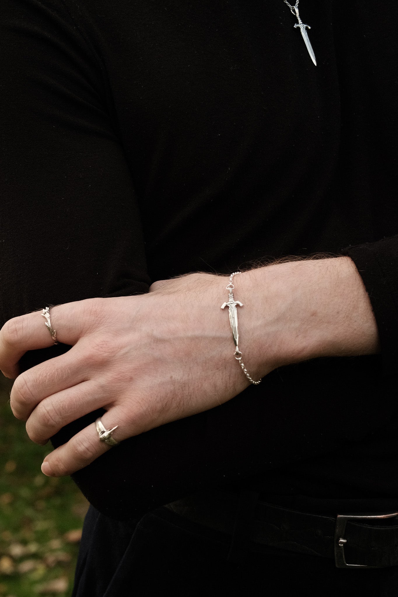 The Watcher - Sterling Silver Sword Bracelet