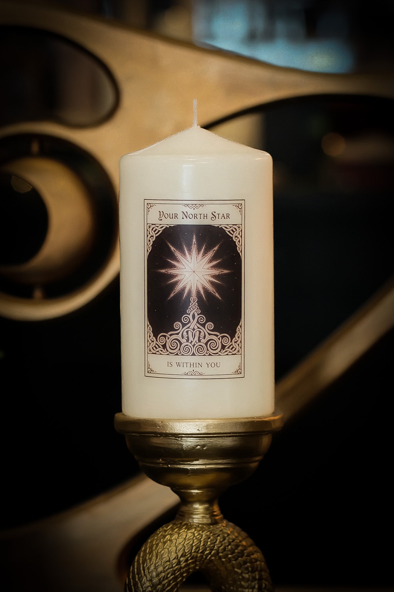 Your North Star is Within You - Tarot Inspired Pillar Candle