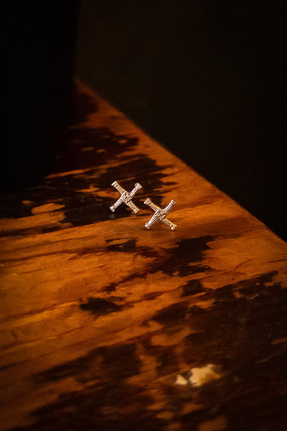 Gold St Brigid's Cross Stud Earrings