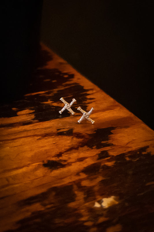 Gold St Brigid's Cross Stud Earrings