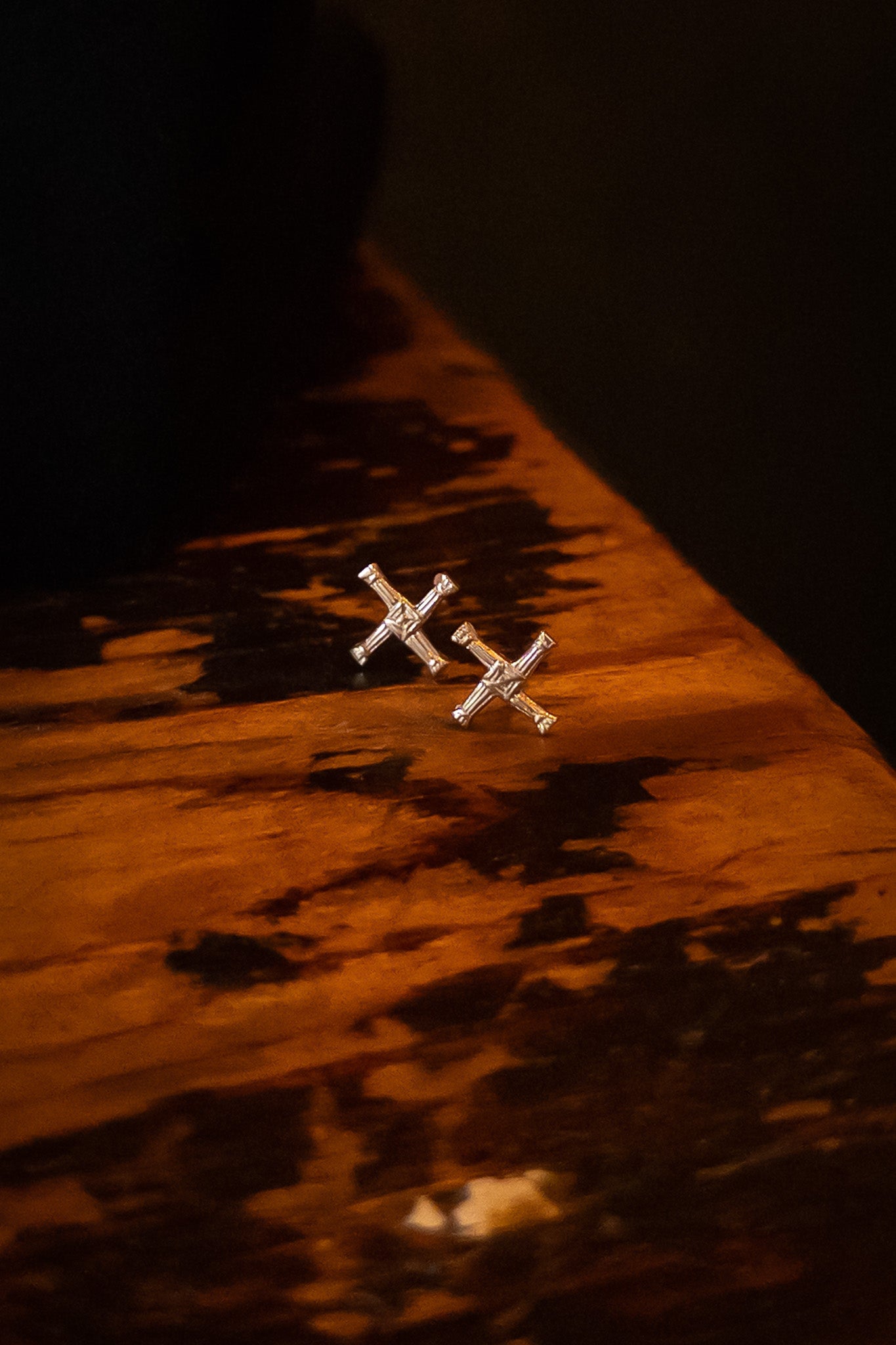 Gold St Brigid's Cross Stud Earrings
