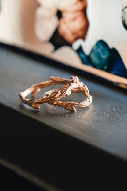 Rose Gold Sacred Clan Oak Twig Ring