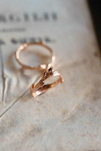 Rose Gold Sacred Clan Oak Twig Ring