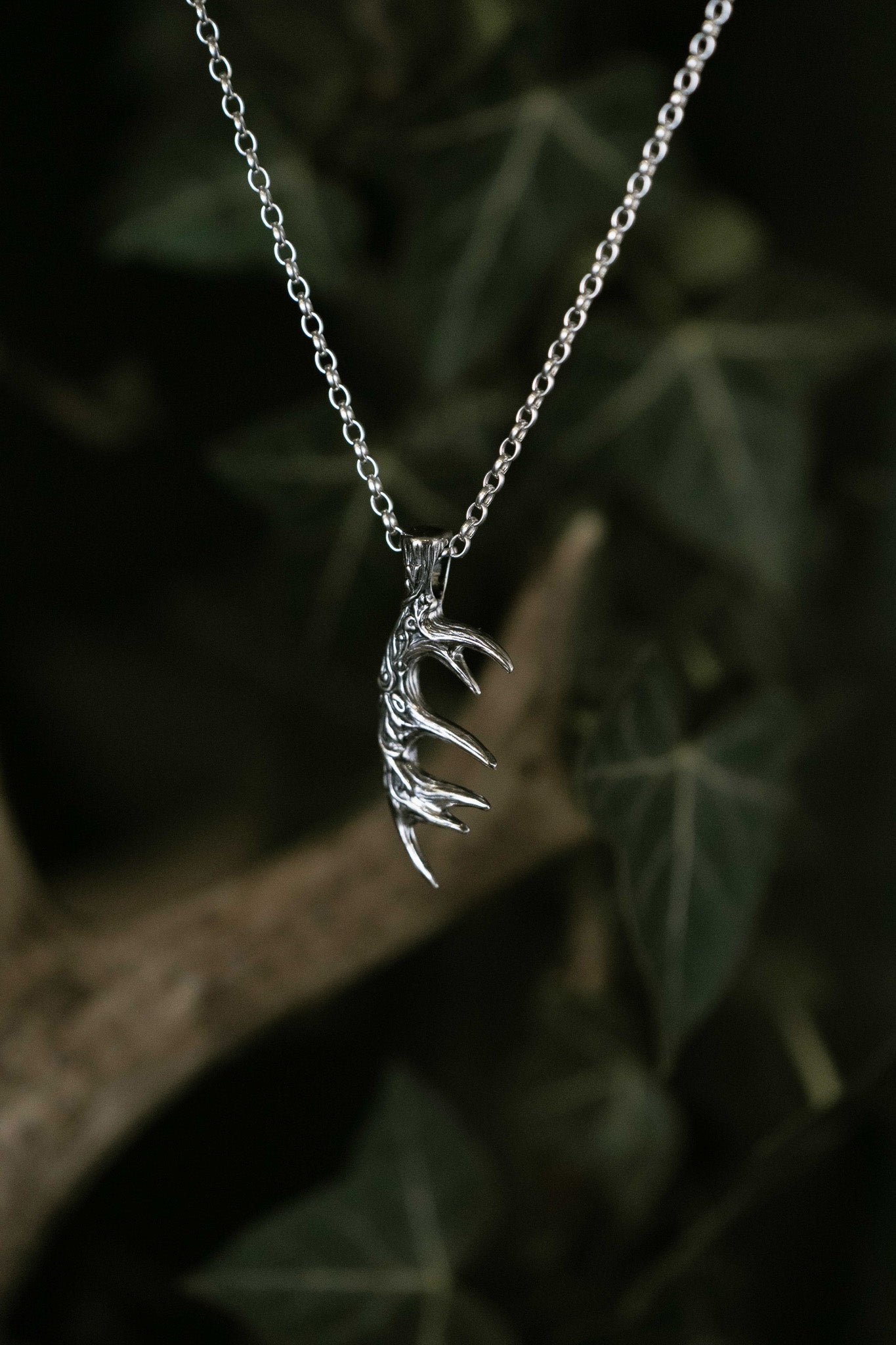 Deer Antler Pendant Necklace