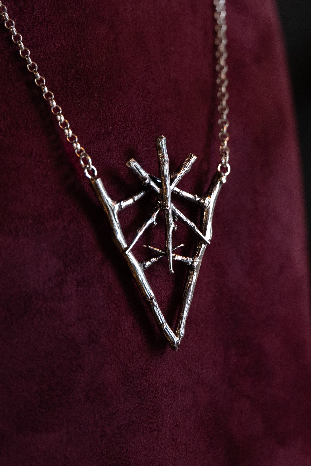 Cailleach Sterling Silver Talisman Necklace (Caillagh y Groamagh)