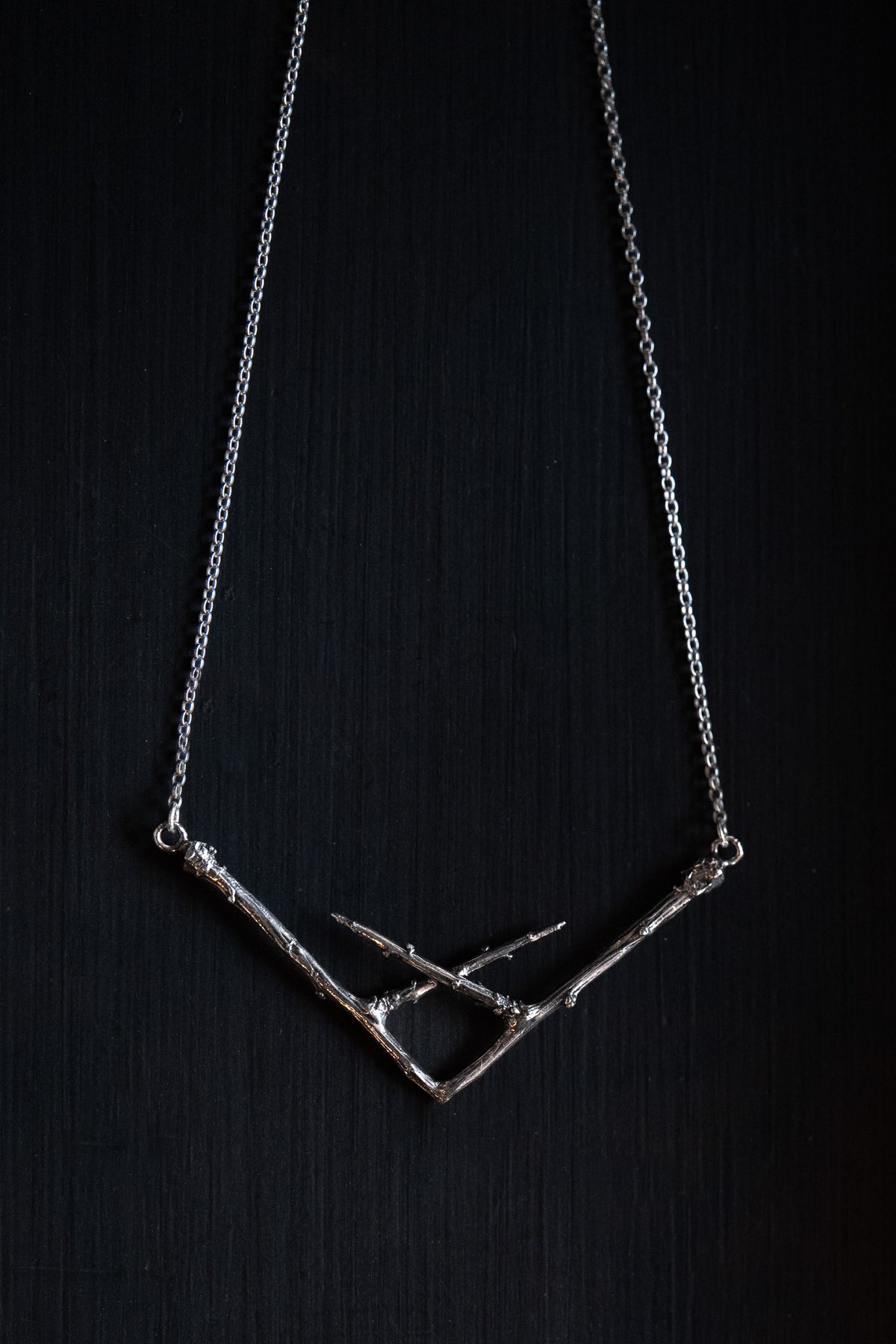 Cailleach Sterling Silver Blackthorn Necklet (Caillagh y Groamagh)