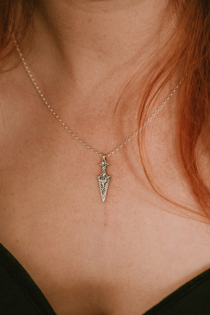 Athame (Fairy Dagger) Sterling Silver Necklace