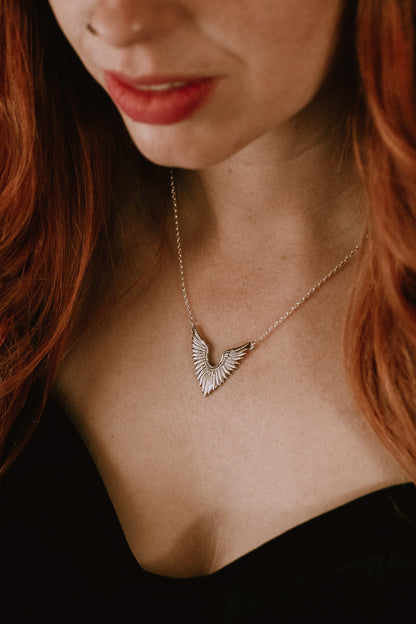 Wings of Valkyrie Raven Wing Necklace