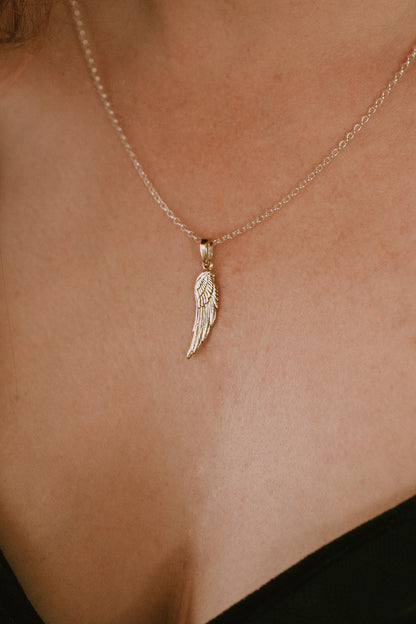 Raven Wing Pendant Necklace