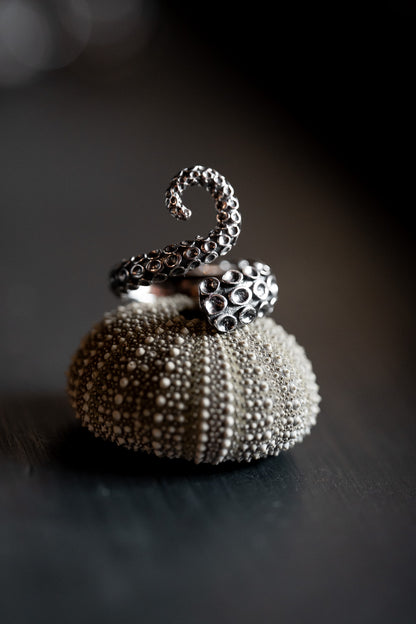 The Kraken Sterling Silver Adjustable Tentacle Ring