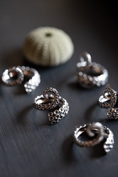 The Kraken Sterling Silver Adjustable Tentacle Ring