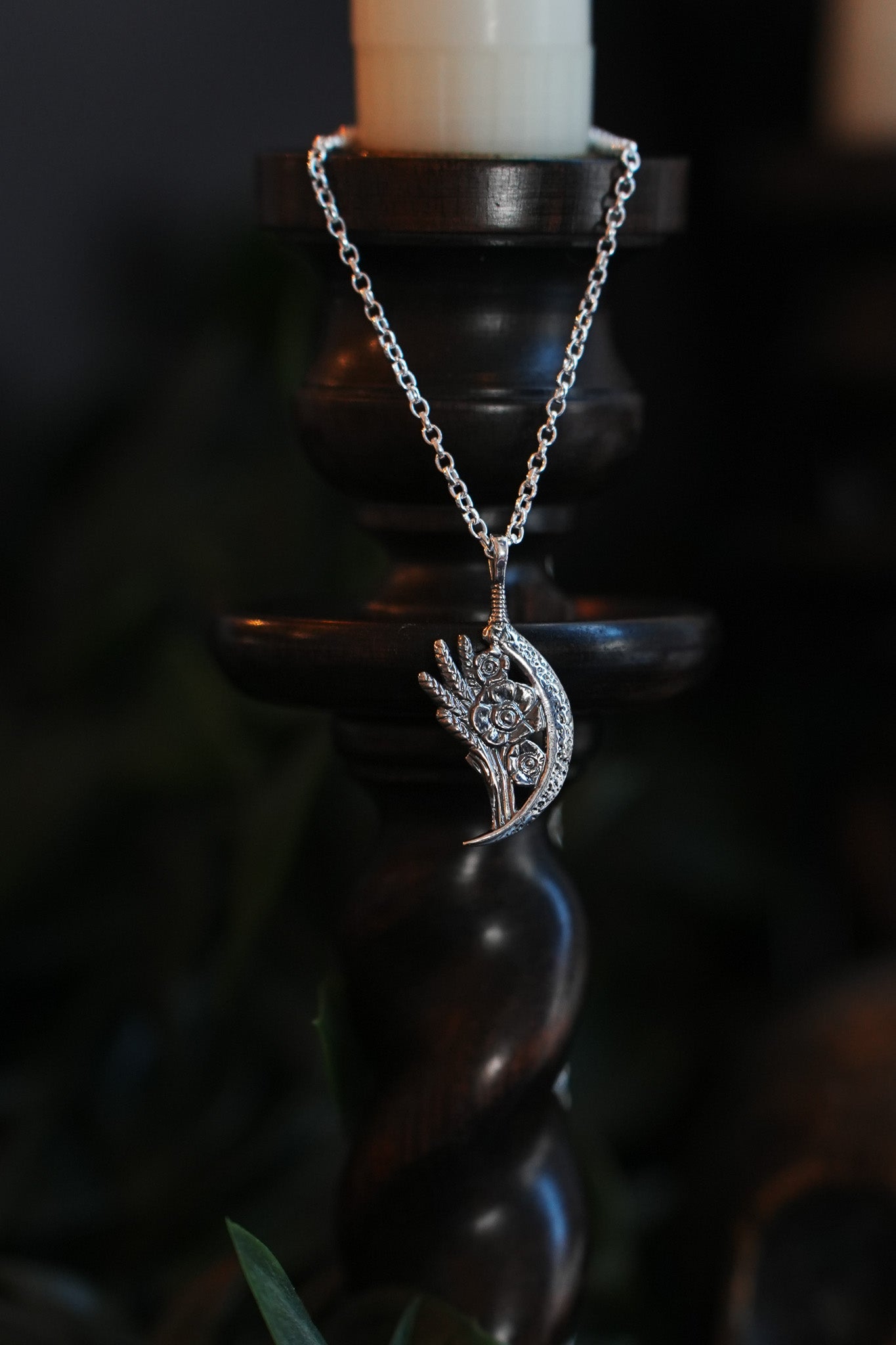 'Sickle of Demeter' Talisman Pendant Necklace