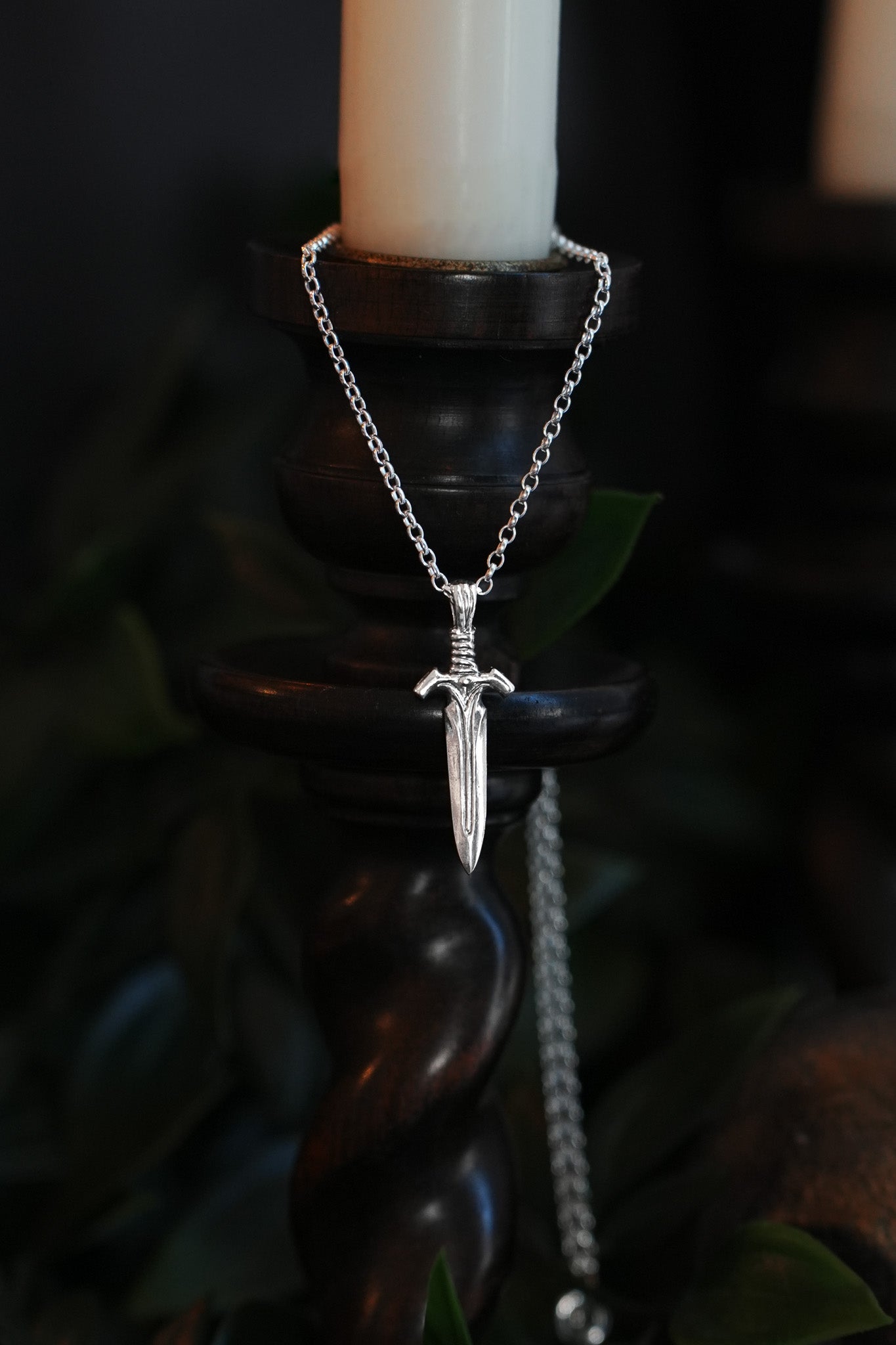 The Watcher - Small Sword Pendant Necklace