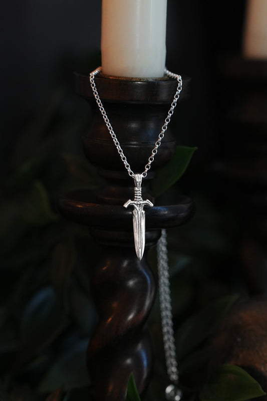 The Watcher - Small Sword Pendant Necklace