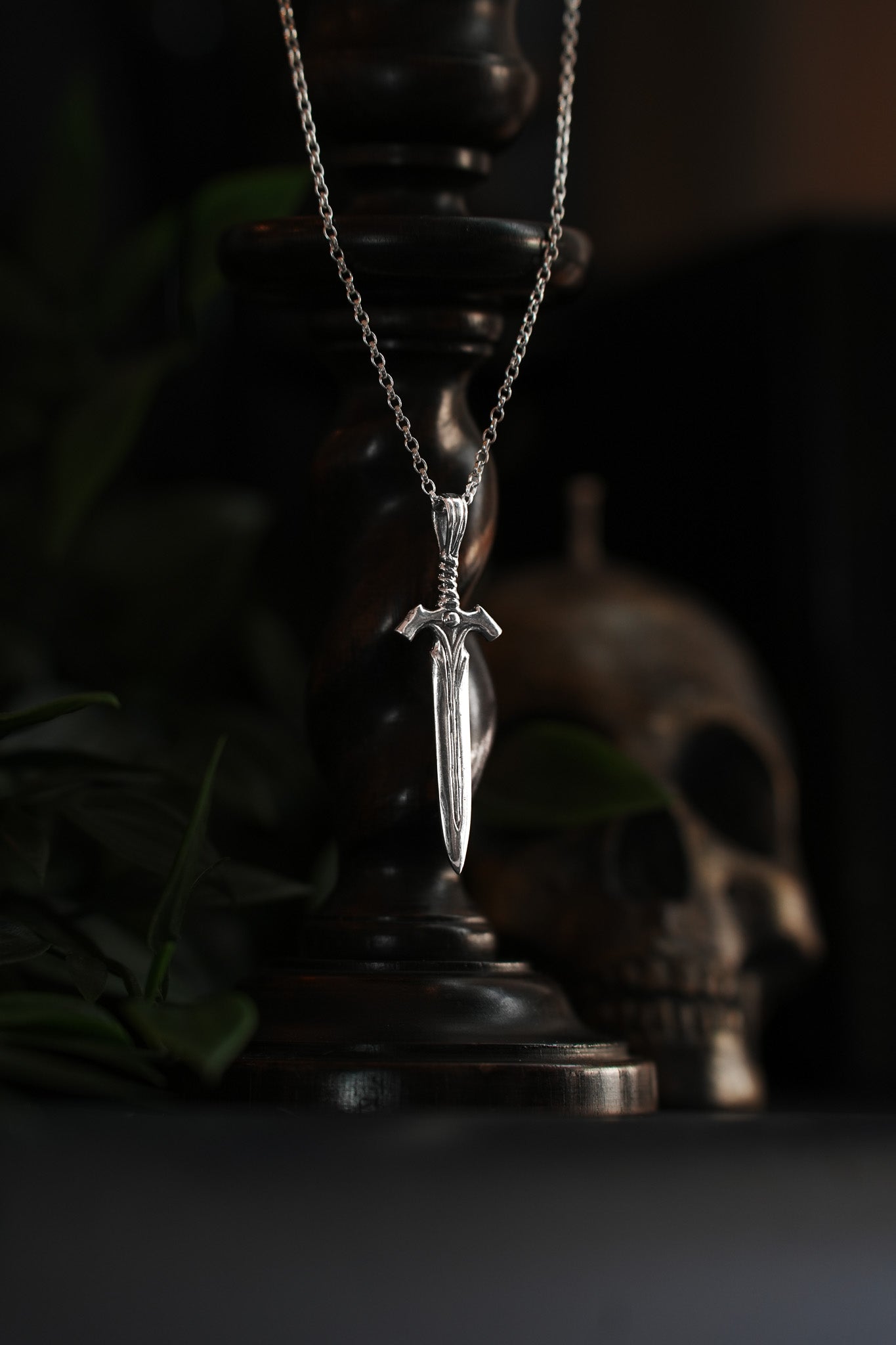 The Watcher - Large Sword Pendant Necklace