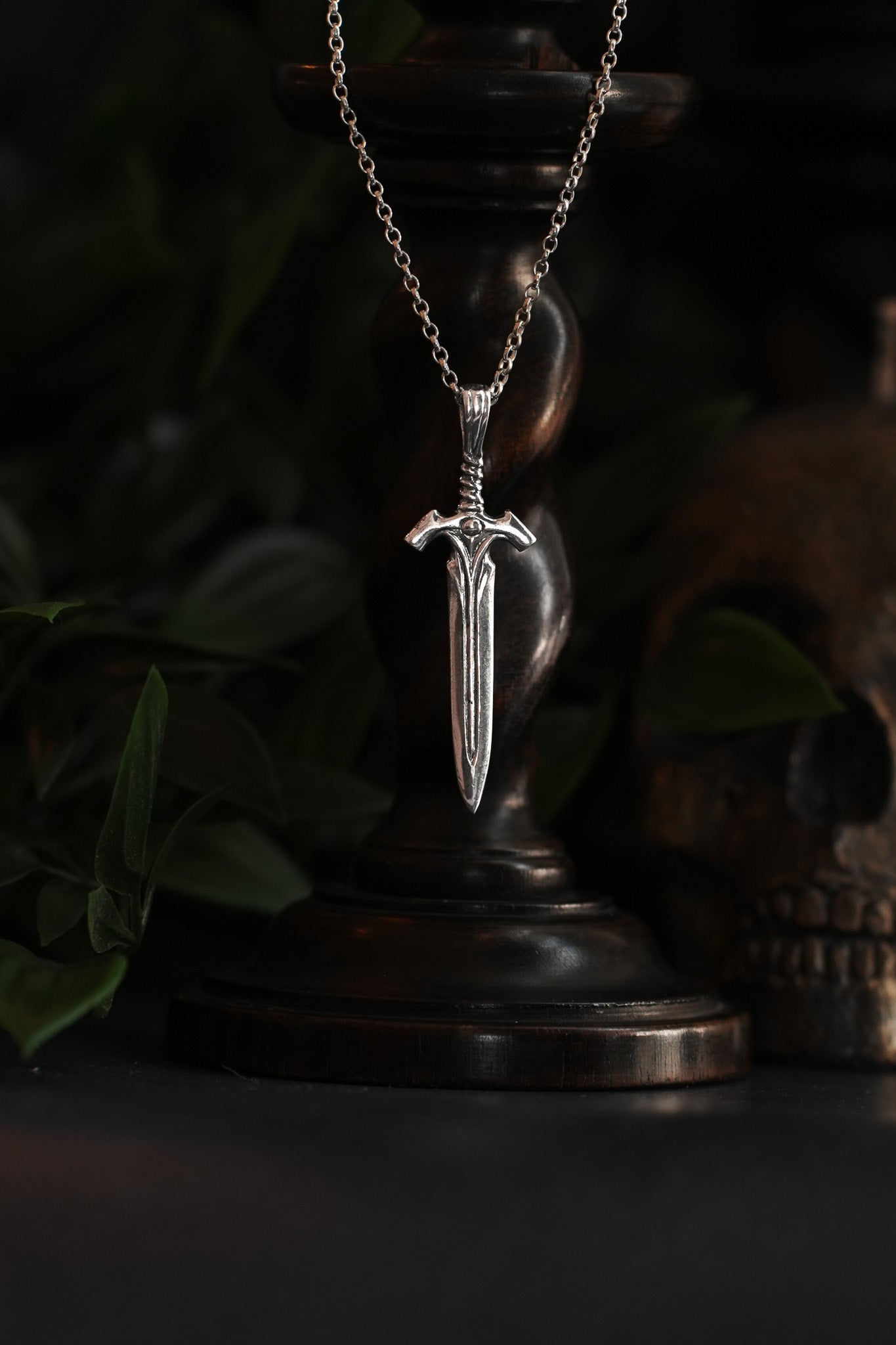 The Watcher - Large Sword Pendant Necklace