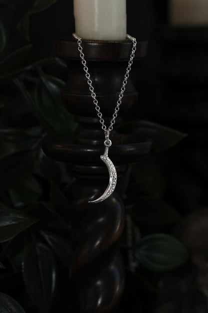 Demeter's Sickle Charm Pendant Necklace