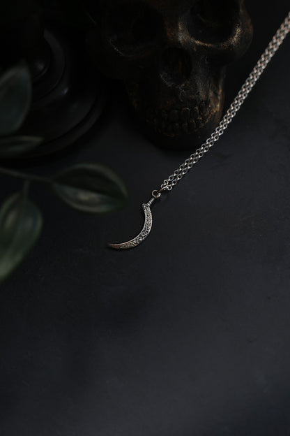 Demeter's Sickle Charm Pendant Necklace