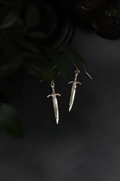 The Watcher - Sword Dangle Earrings