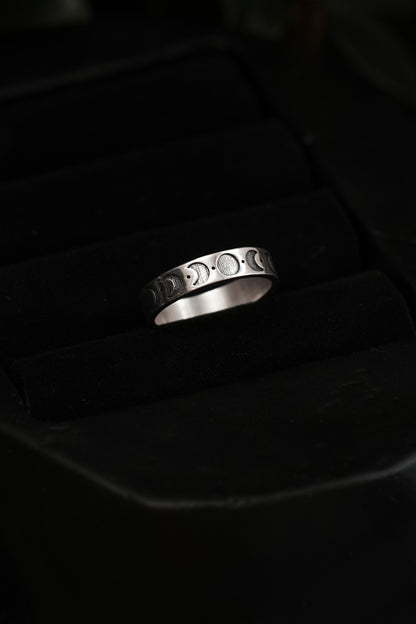 Sterling Silver Moon Phase Ring