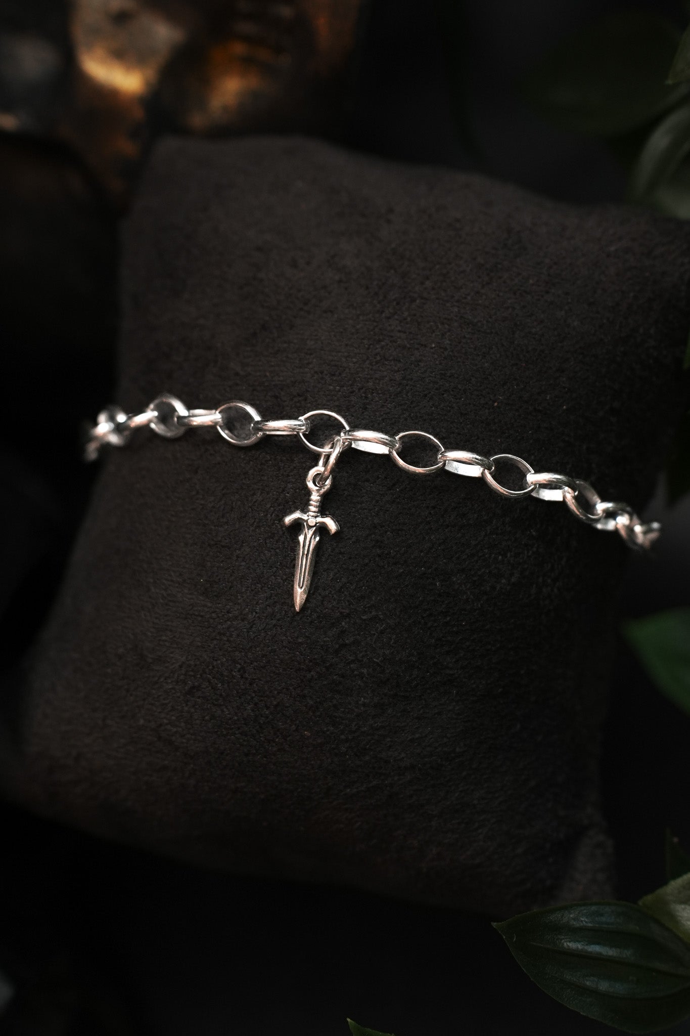 Sterling Silver Sword Charm Bracelet