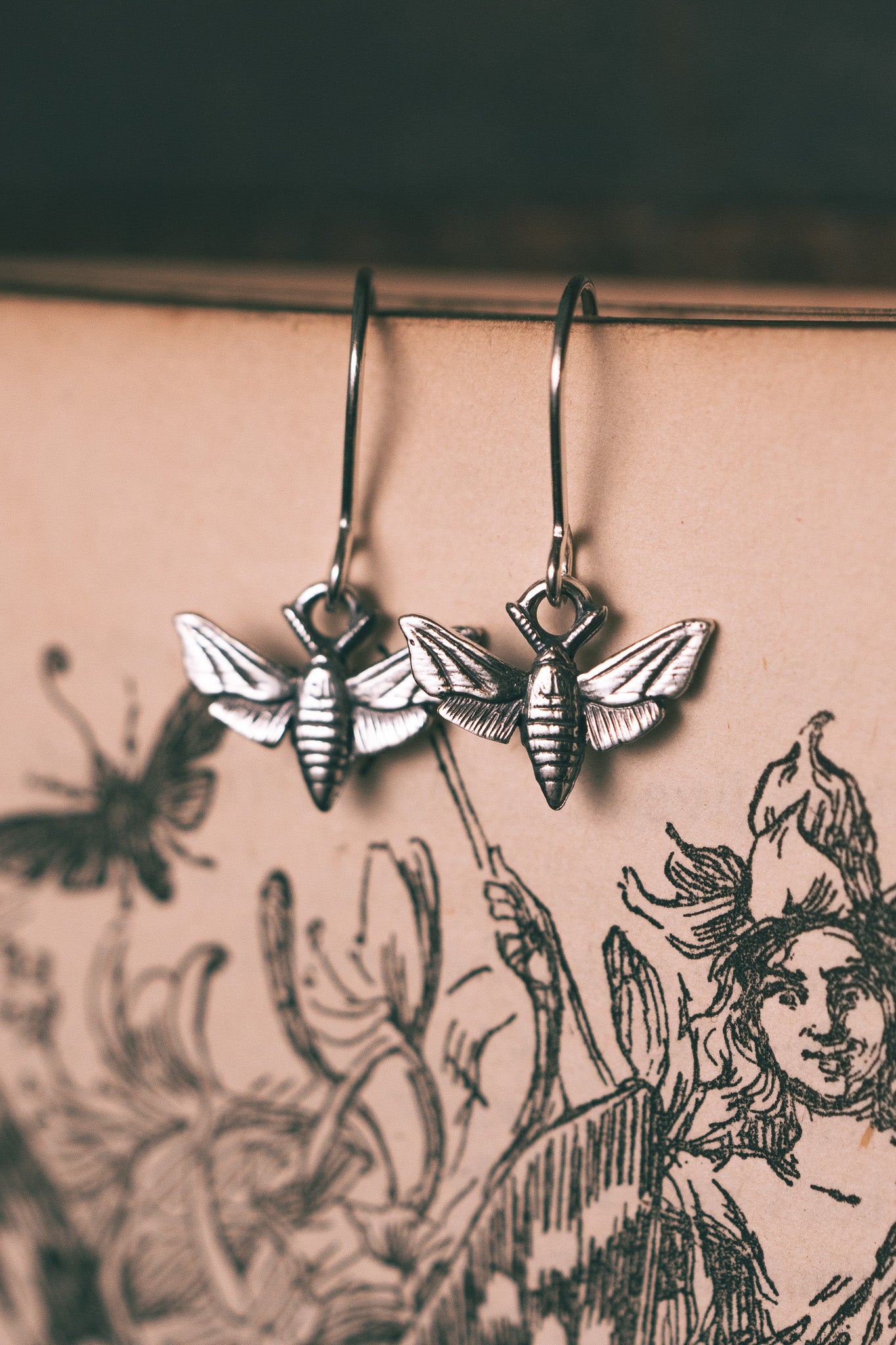 Hawk Moth Earrings