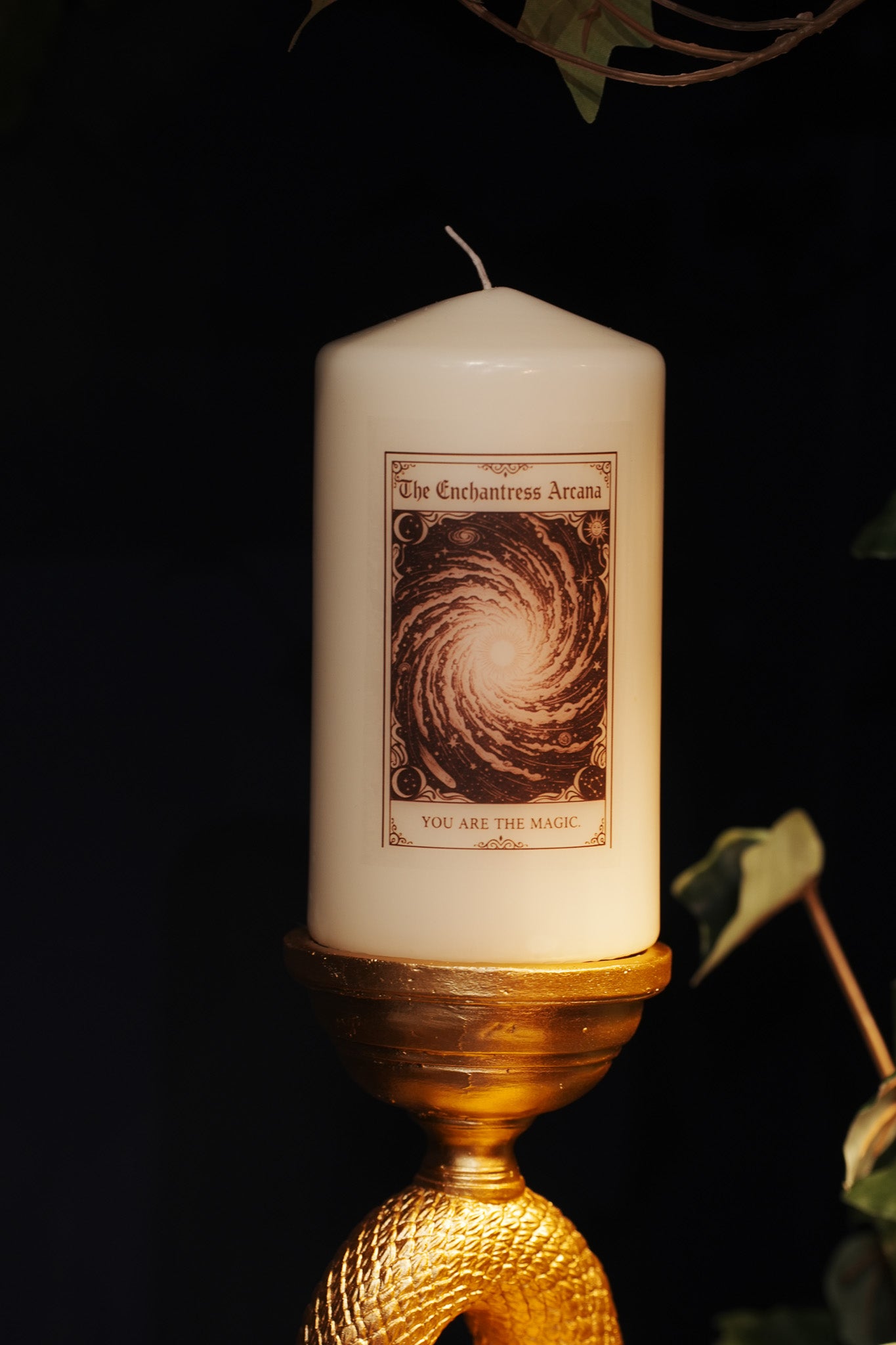 The Enchantress Arcana, You are the Magic - Tarot Inspired Pillar Candle