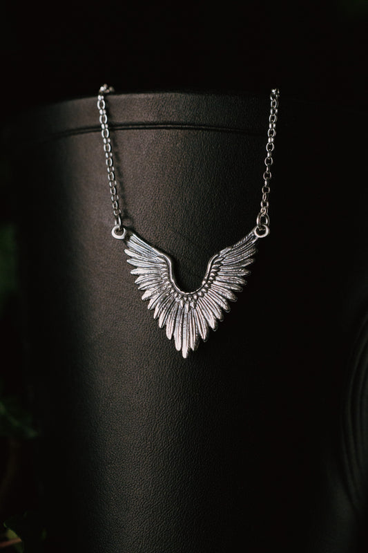 Wings of Valkyrie Raven Wing Necklace