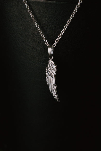 Raven Wing Pendant Necklace