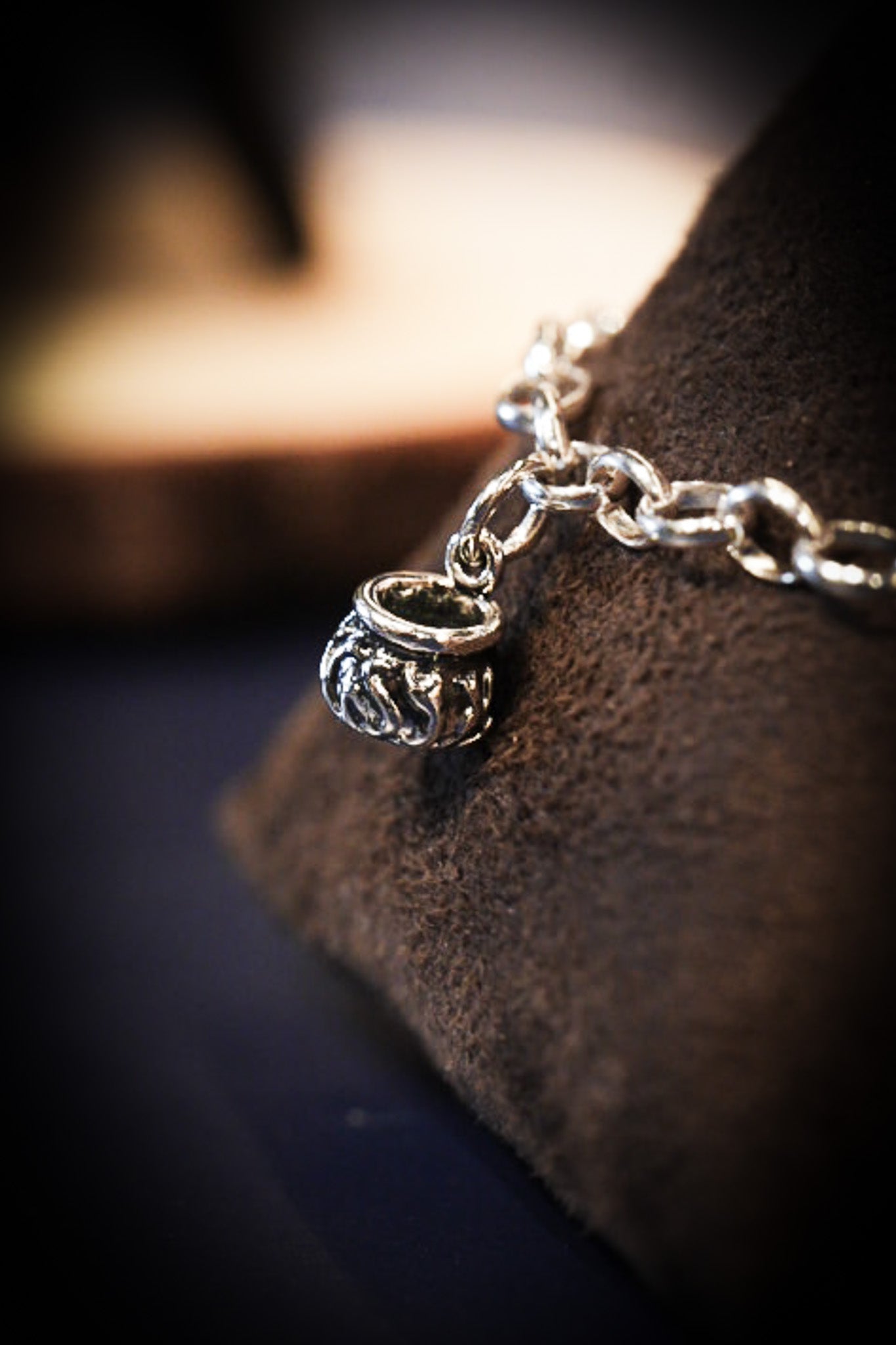 Sterling Silver Cauldron Charm Bracelet