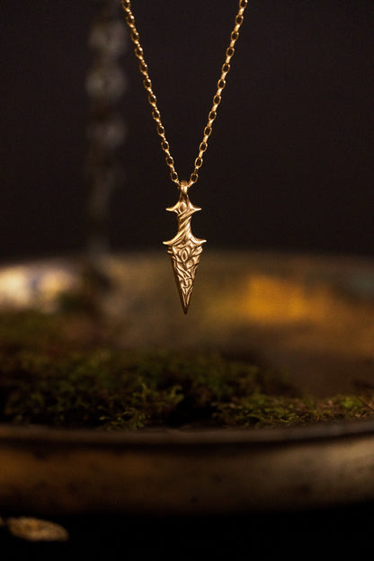 Athame (Fairy Dagger) Gold Necklace