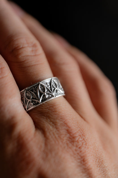 The Sanctus Medieval Gothic Arch Ring
