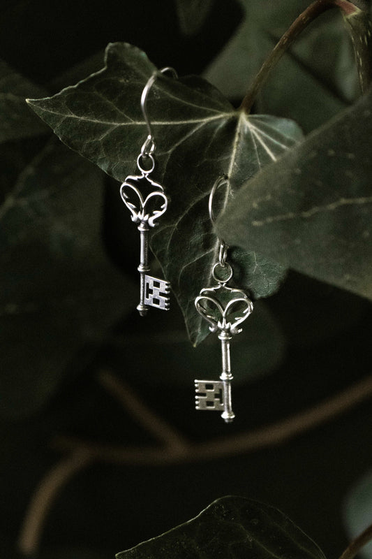 Gothic Key Earrings