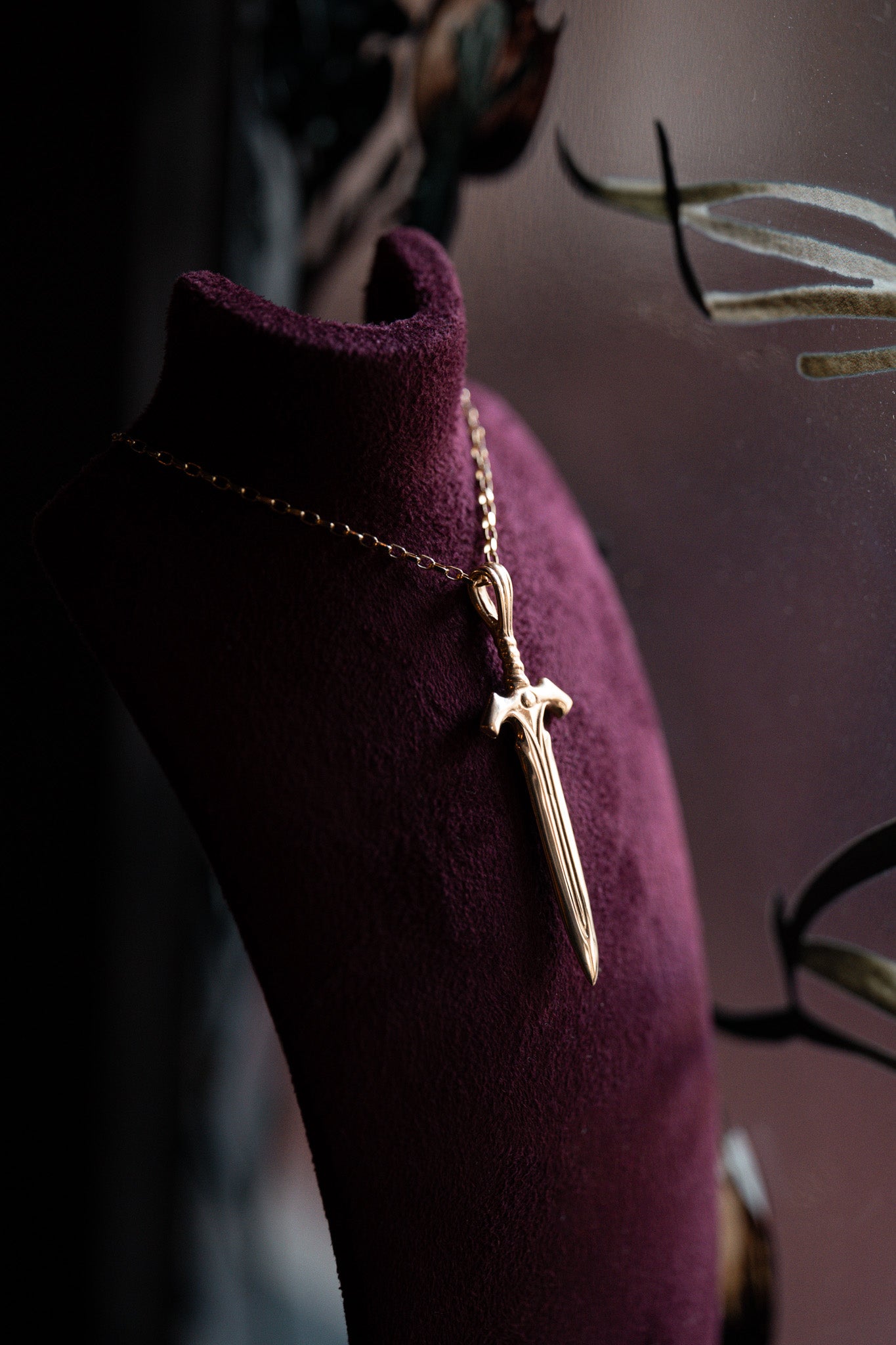 Gold Large Sword Pendant Necklace - The Watcher – Sacred Clan