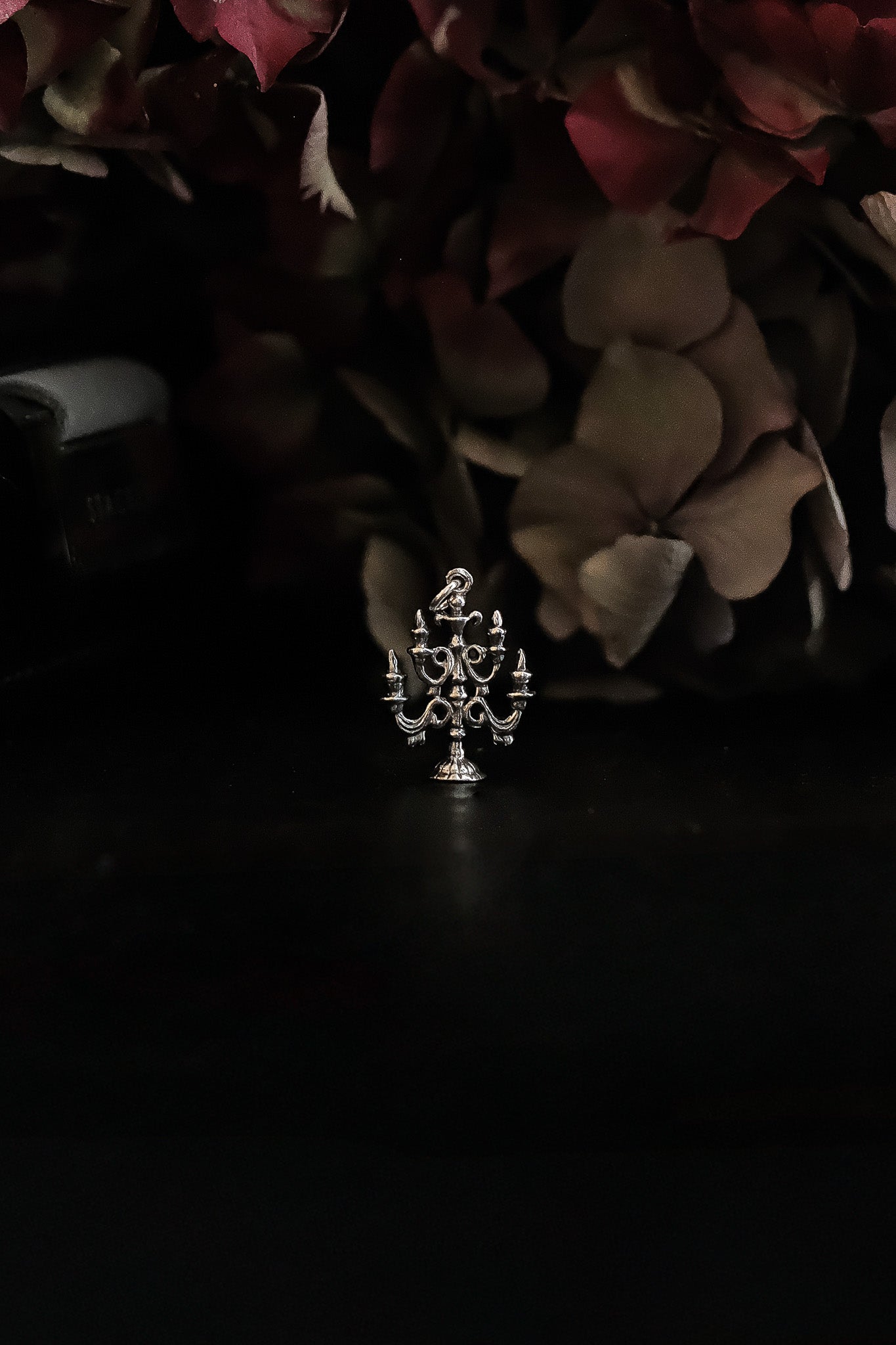 Silver Candelabra Pendant Necklace