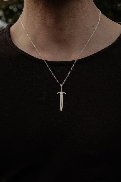 The Watcher - Large Sword Pendant Necklace