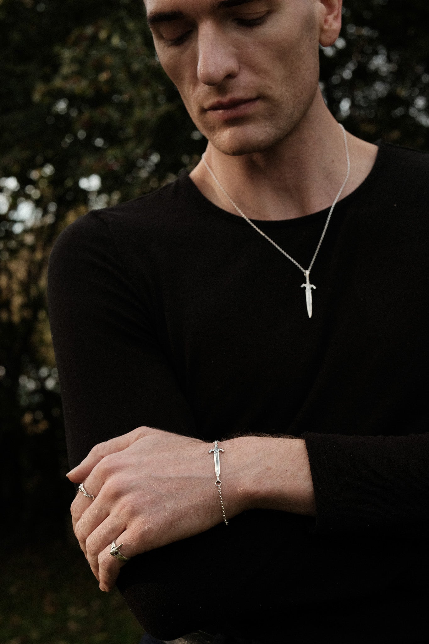 The Watcher - Sterling Silver Sword Bracelet