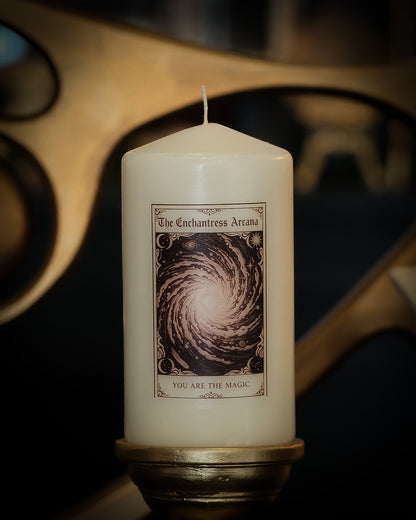 The Enchantress Arcana, You are the Magic - Tarot Inspired Pillar Candle