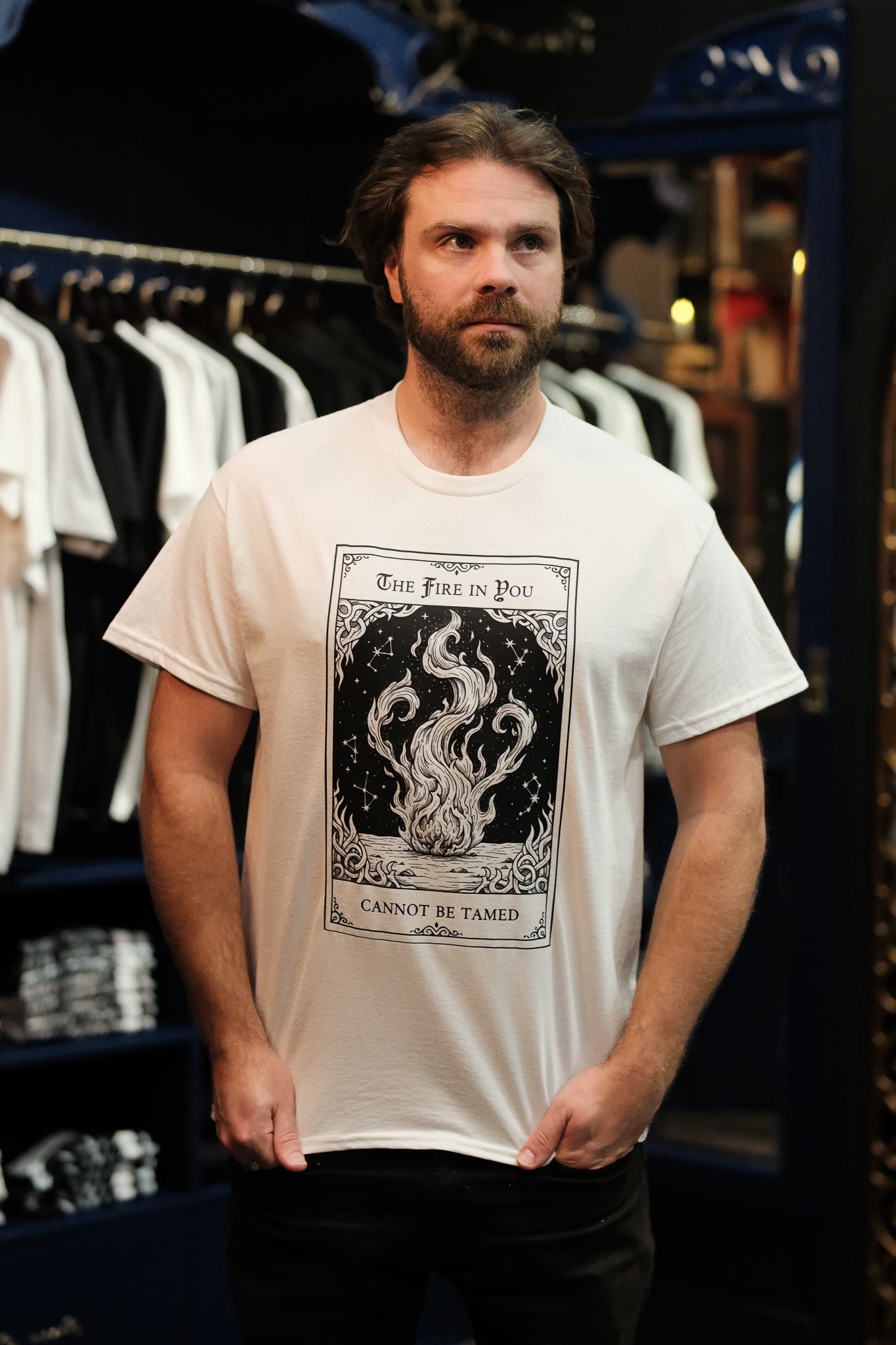 White The Fire in You Cannot be Tamed Unisex T-Shirt