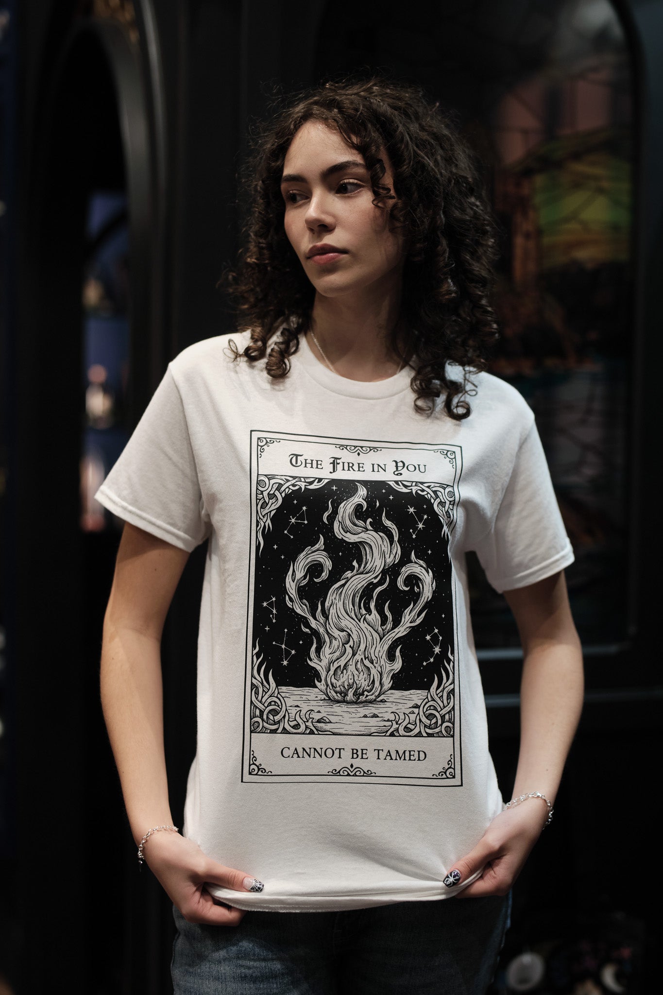 White The Fire in You Cannot be Tamed Unisex T-Shirt