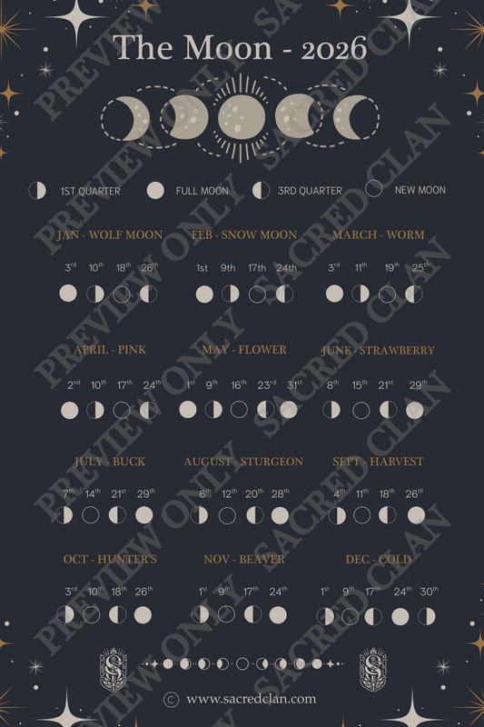 Moon Phase Printable 2026